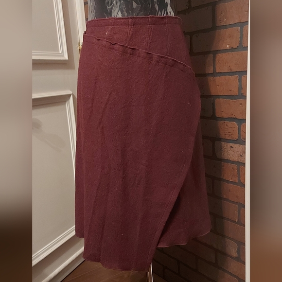 Goth Grunge Wool Blend Skirt Large Asymmetrical Wrap Moody 90s - Picture 2 of 11